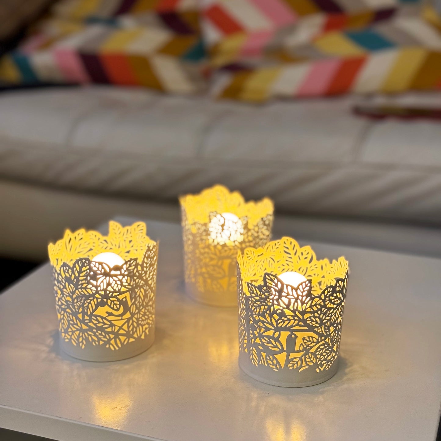 Color&Mood: Set di 12 Lumini LED RGB + Bianco Caldo + Candela