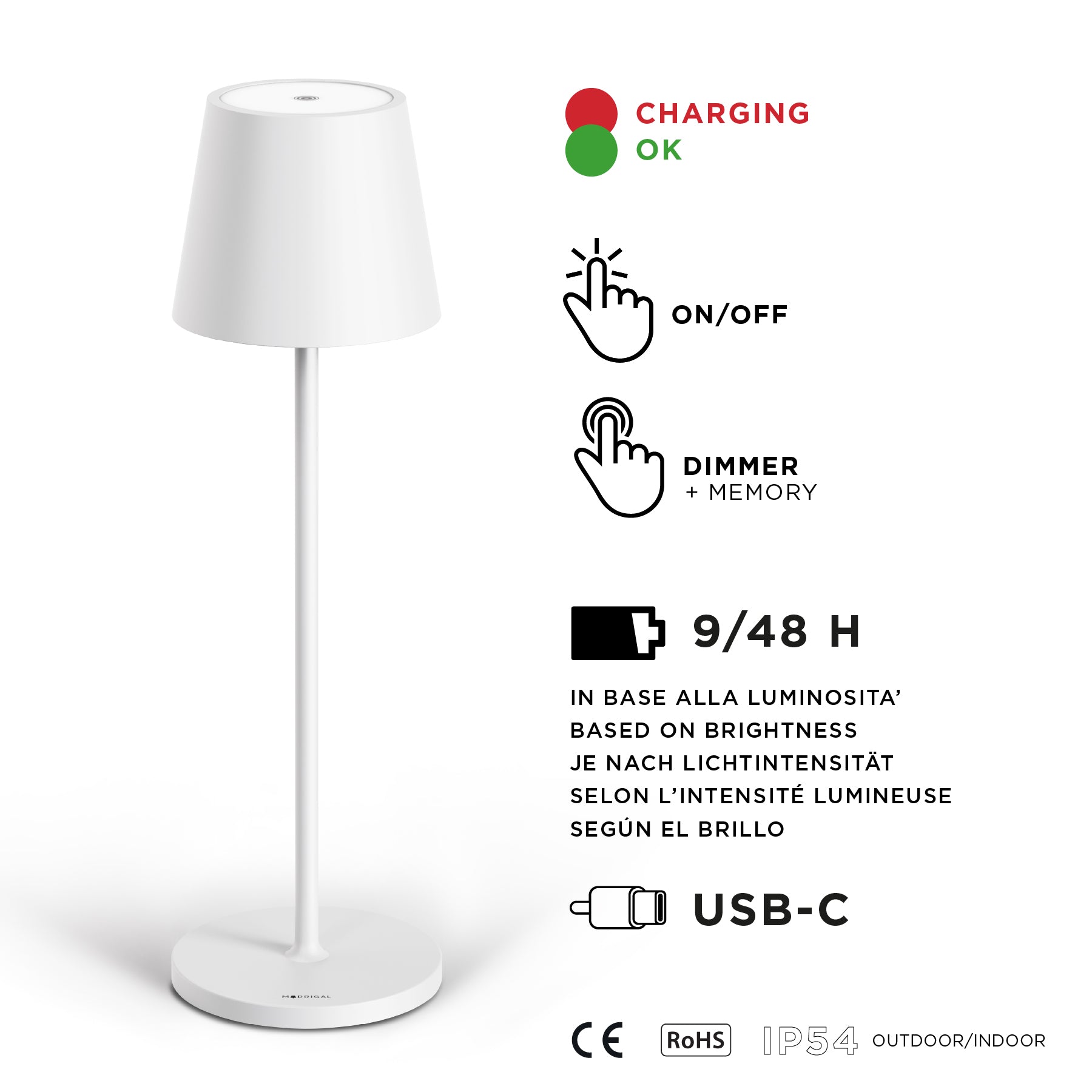 Xiaomi Lámpara LED Lámpara de Escritorio Bianco