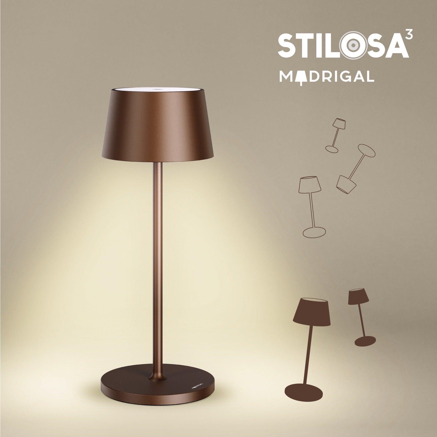 Stilosa 3 Mood - Lampada Ricaricabile Bassa da Tavolo senza fili - Luce LED Regolabile (Dimmer) con il Tocco - Casa e Ristorante - USB C - IP54 Uso Interno ed Esterno - Nero Oxide Stilosa 3 Mood - Lampada Ricaricabile Bassa da Tavolo senza fili - Luce LED Regolabile (Dimmer) con il Tocco - Casa e Ristorante - USB C - IP54 Uso Interno ed Esterno - Nero Oxide